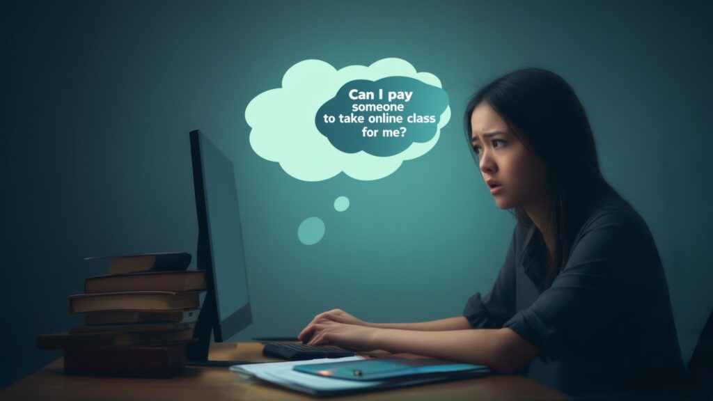 Can you pay someone to take an online class for you?
